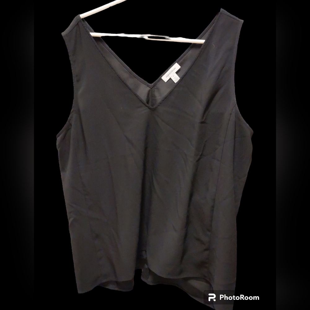 Black chiffon tank top